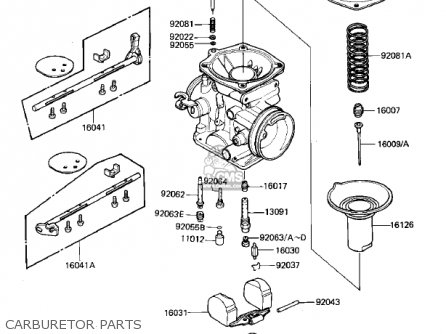 CARBURETOR PARTS - ZN700A2 SHAFT 1985 USA CALIFORNIA / LTD