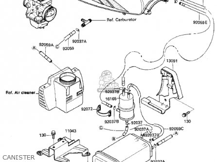 CANISTER - ZN700A2 SHAFT 1985 USA CALIFORNIA / LTD
