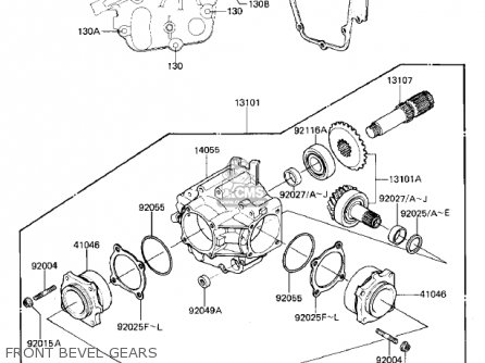 FRONT BEVEL GEARS - ZN700A2 SHAFT 1985 USA CALIFORNIA / LTD
