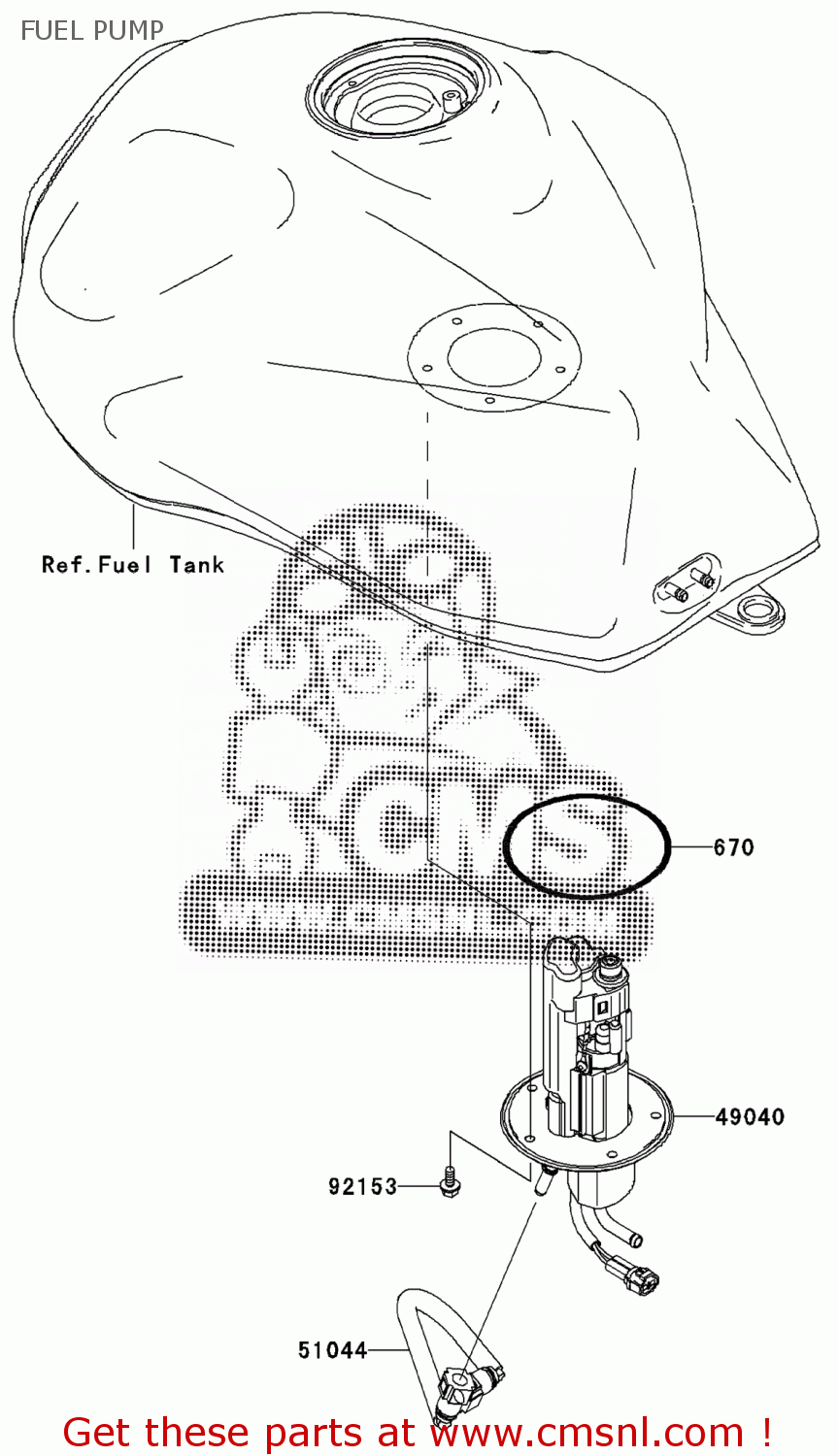 Kawasaki ZR1000A2H Z1000 2004 EUROPE,MIDDLE EAST,AFRICA,UK,FR FUEL
