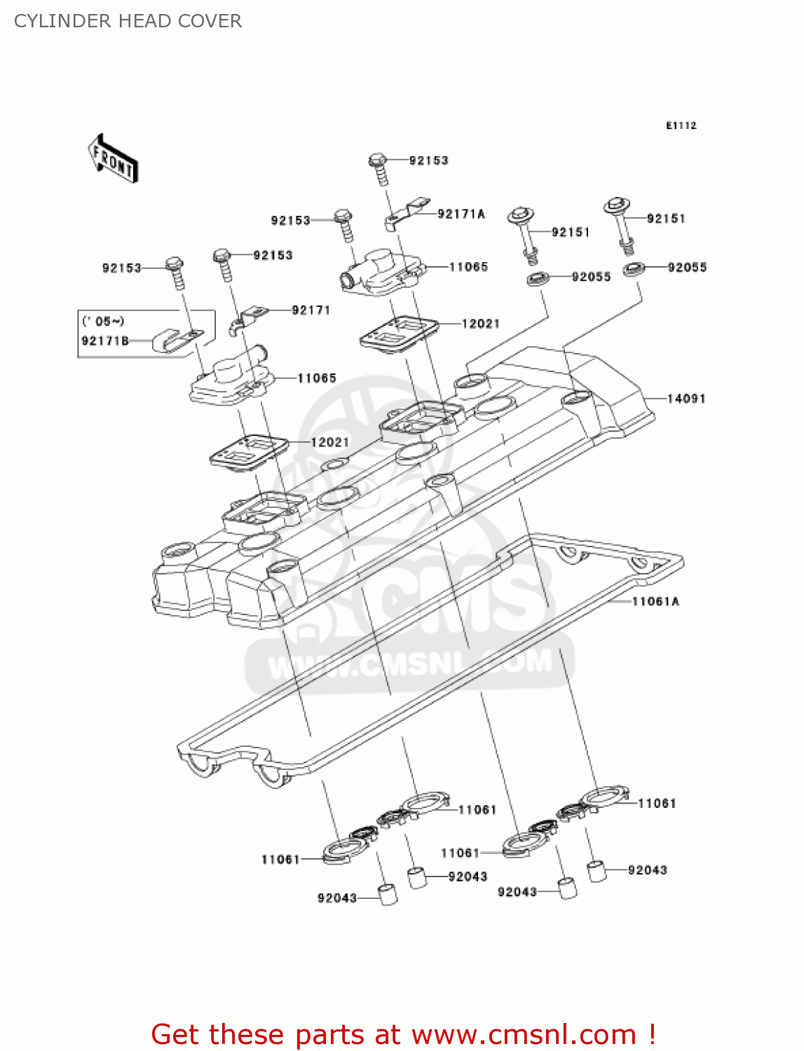 CYLINDER HEAD COVER ZR1000A1 Z1000 2003 USA CALIFORNIA CANADA