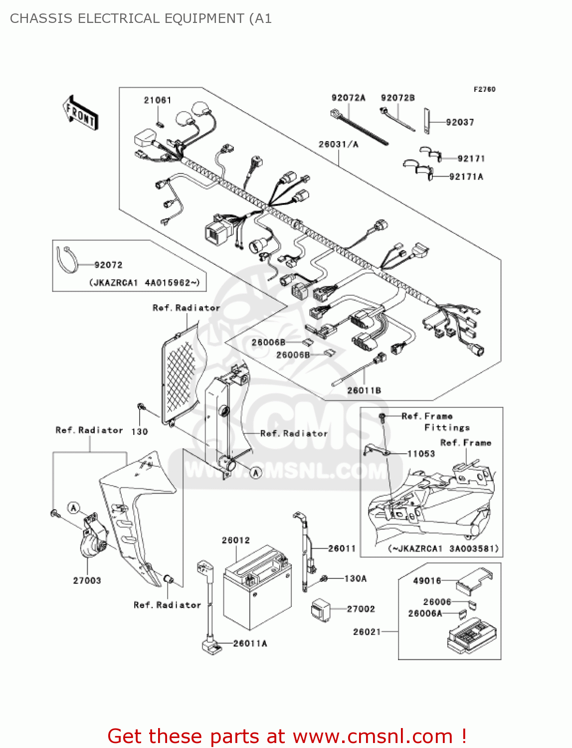 CHASSIS ELECTRICAL EQUIPMENT (A1 ZR1000A1 Z1000 2003 USA CALIFORNIA CANADA