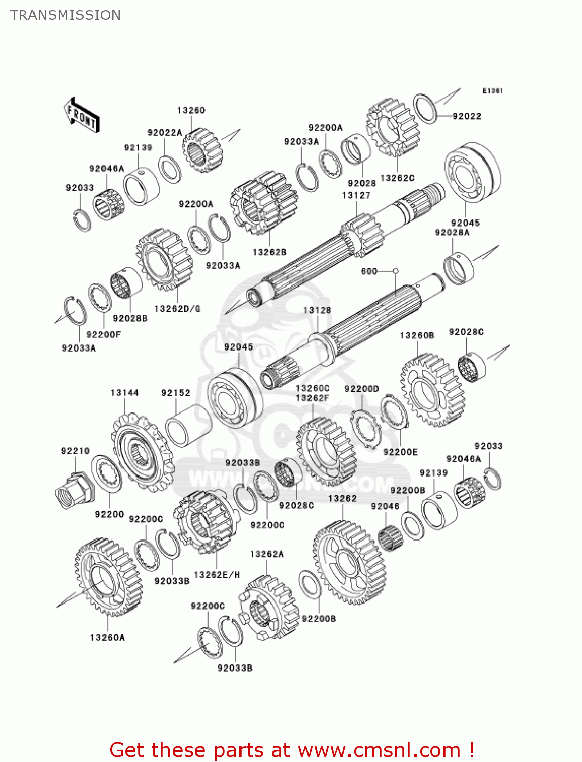 TRANSMISSION ZR1000A1 Z1000 2003 USA CALIFORNIA CANADA