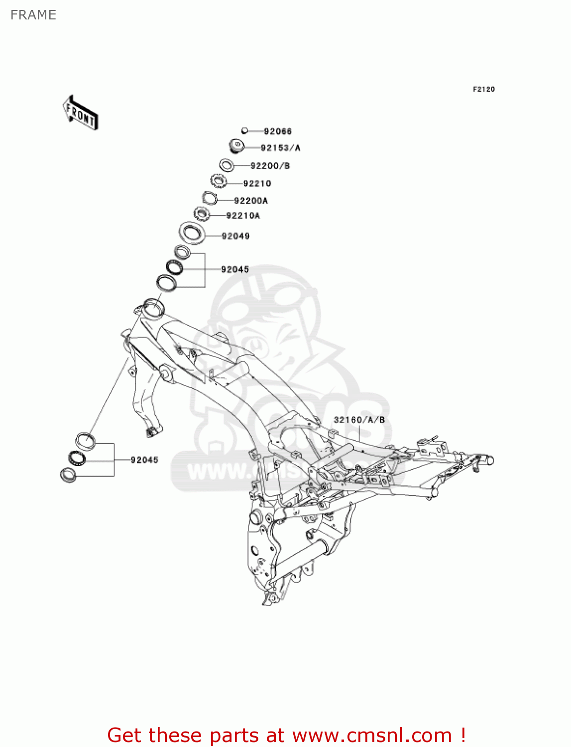 FRAME ZR1000A1 Z1000 2003 USA CALIFORNIA CANADA