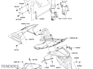 FENDERS - ZR1000A1 Z1000 2003 USA CALIFORNIA CANADA