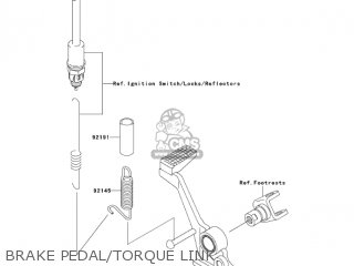 BRAKE PEDAL/TORQUE LINK - ZR1000A1 Z1000 2003 USA CALIFORNIA CANADA
