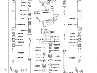 FRONT FORK - ZR1000A1 Z1000 2003 USA CALIFORNIA CANADA