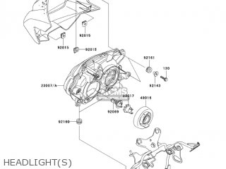 HEADLIGHT(S) - ZR1000A1 Z1000 2003 USA CALIFORNIA CANADA