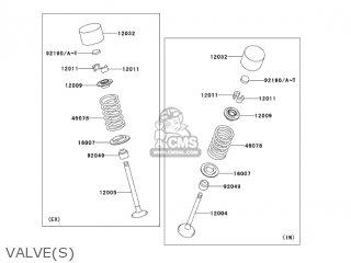 VALVE(S) - ZR1000A1 Z1000 2003 USA CALIFORNIA CANADA