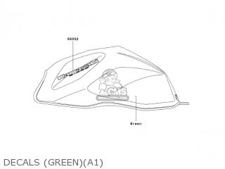 DECALS (GREEN)(A1) - ZR1000A1 Z1000 2003 USA CALIFORNIA CANADA