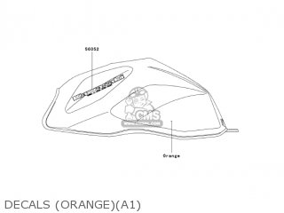 DECALS (ORANGE)(A1) - ZR1000A1 Z1000 2003 USA CALIFORNIA CANADA