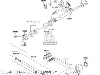 GEAR CHANGE MECHANISM - ZR1000A1 Z1000 2003 USA CALIFORNIA CANADA