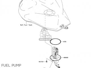 FUEL PUMP - ZR1000A1 Z1000 2003 USA CALIFORNIA CANADA
