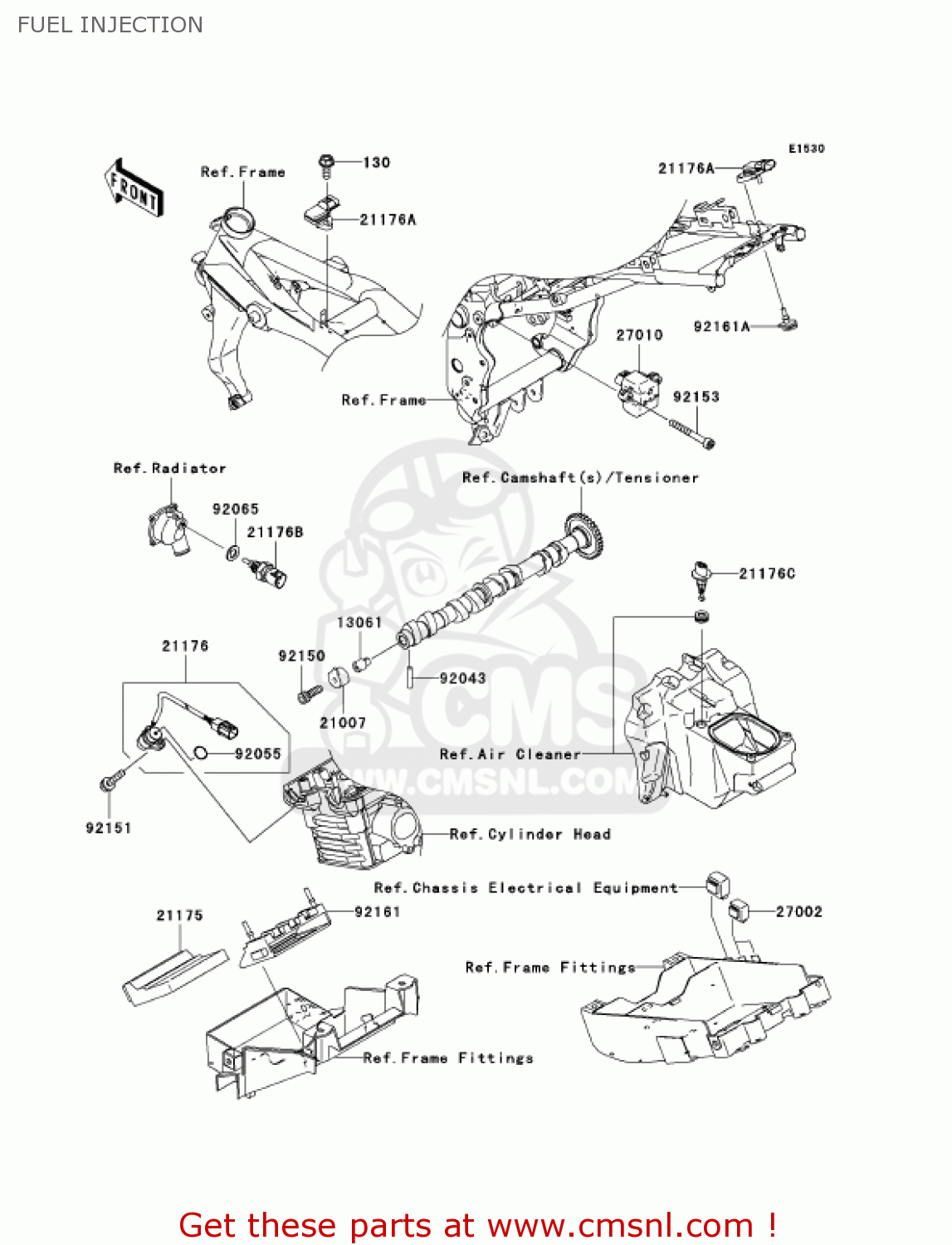 FUEL INJECTION ZR1000A2 Z1000 2004 USA CALIFORNIA CANADA