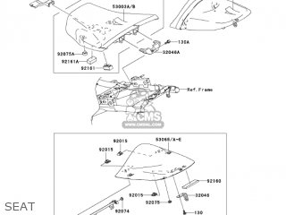 SEAT - ZR1000A2 Z1000 2004 USA CALIFORNIA CANADA