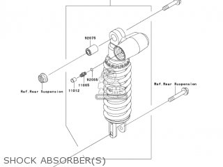 SHOCK ABSORBER(S) - ZR1000A2 Z1000 2004 USA CALIFORNIA CANADA