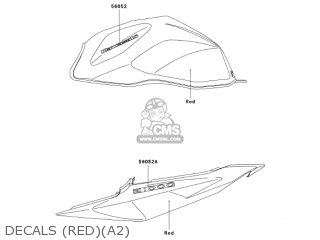 DECALS (RED)(A2) - ZR1000A2 Z1000 2004 USA CALIFORNIA CANADA