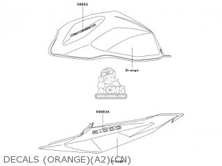 DECALS (ORANGE)(A2)(CN) - ZR1000A2 Z1000 2004 USA CALIFORNIA CANADA
