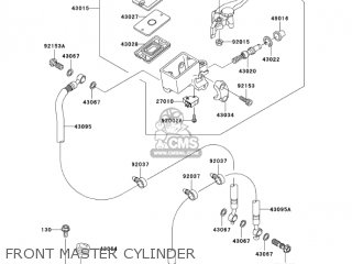 FRONT MASTER CYLINDER - ZR1000A2 Z1000 2004 USA CALIFORNIA CANADA