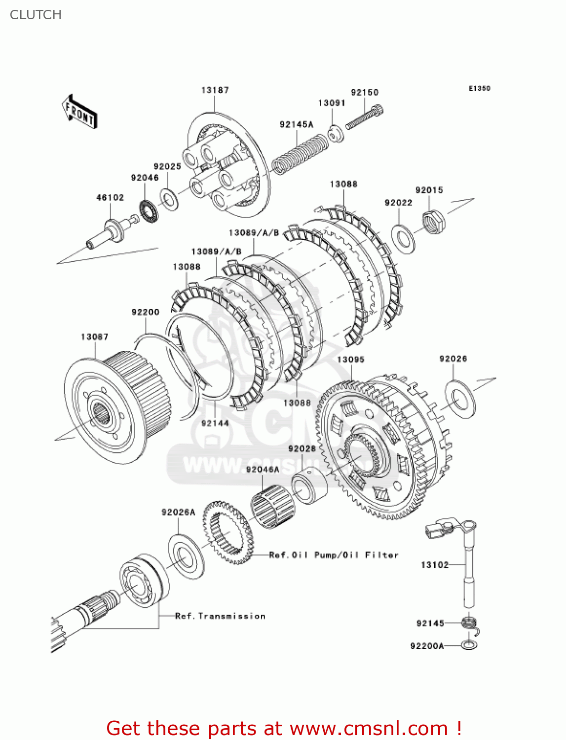 CLUTCH ZR1000A3 Z1000 2005 USA CALIFORNIA CANADA