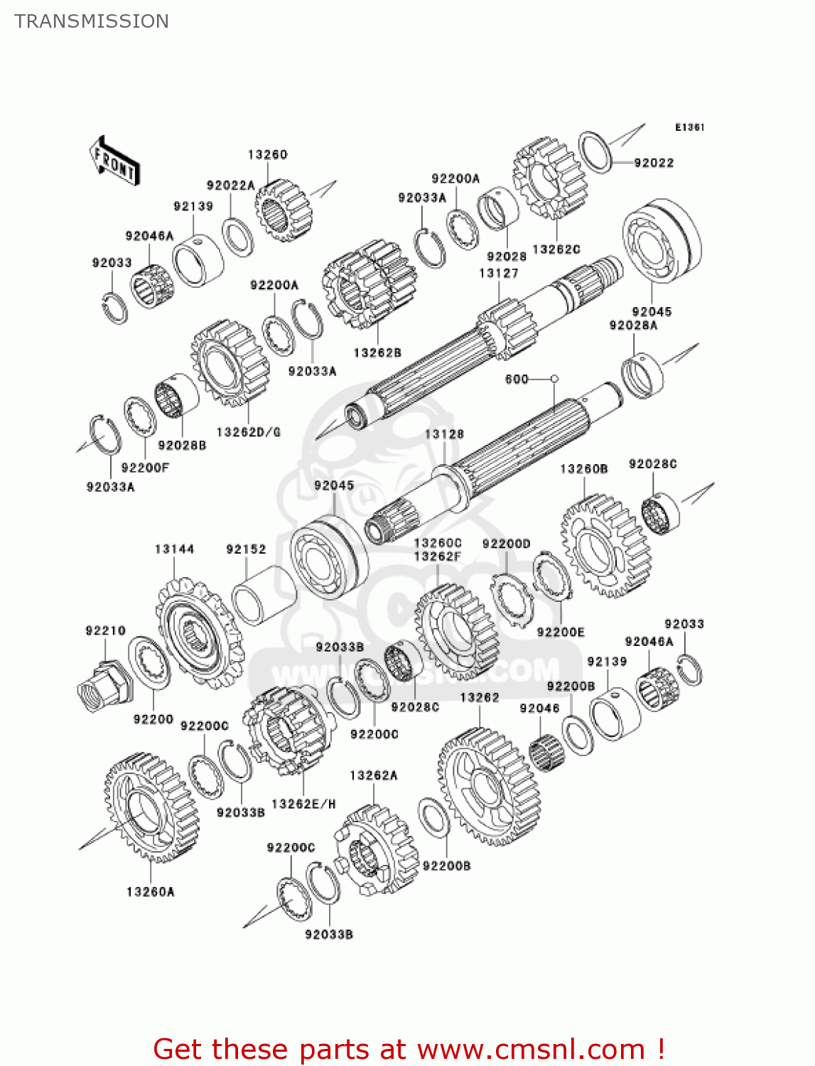 TRANSMISSION ZR1000A3 Z1000 2005 USA CALIFORNIA CANADA