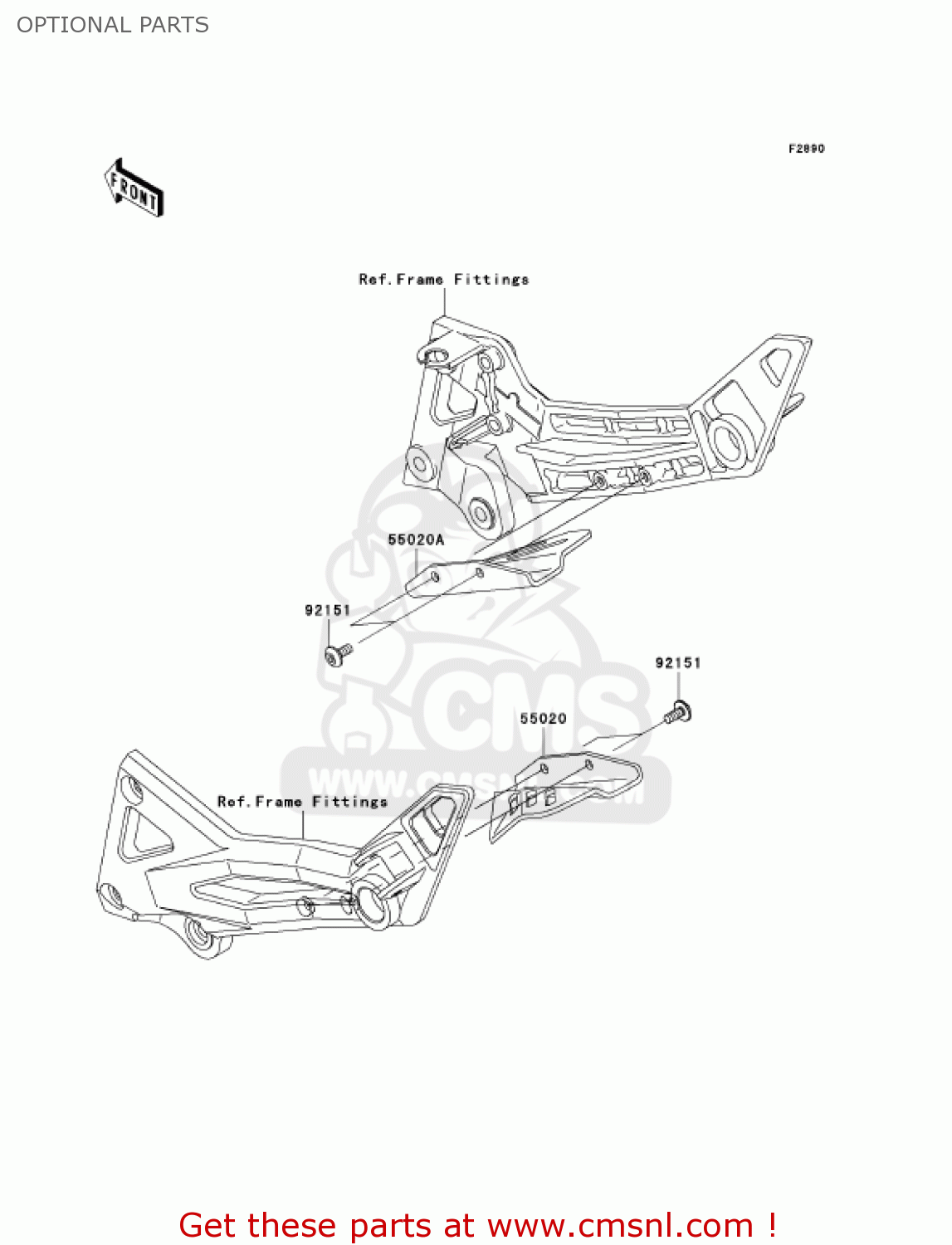 OPTIONAL PARTS ZR1000A3 Z1000 2005 USA CALIFORNIA CANADA