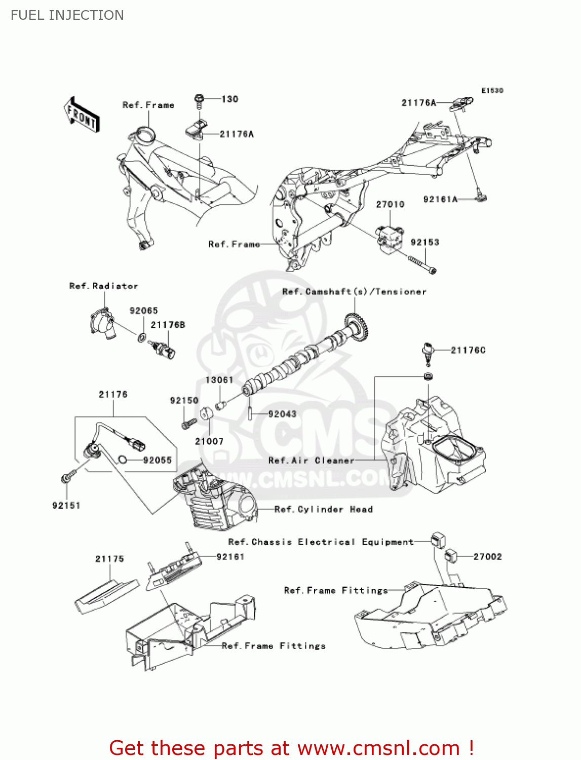 FUEL INJECTION ZR1000A3 Z1000 2005 USA CALIFORNIA CANADA