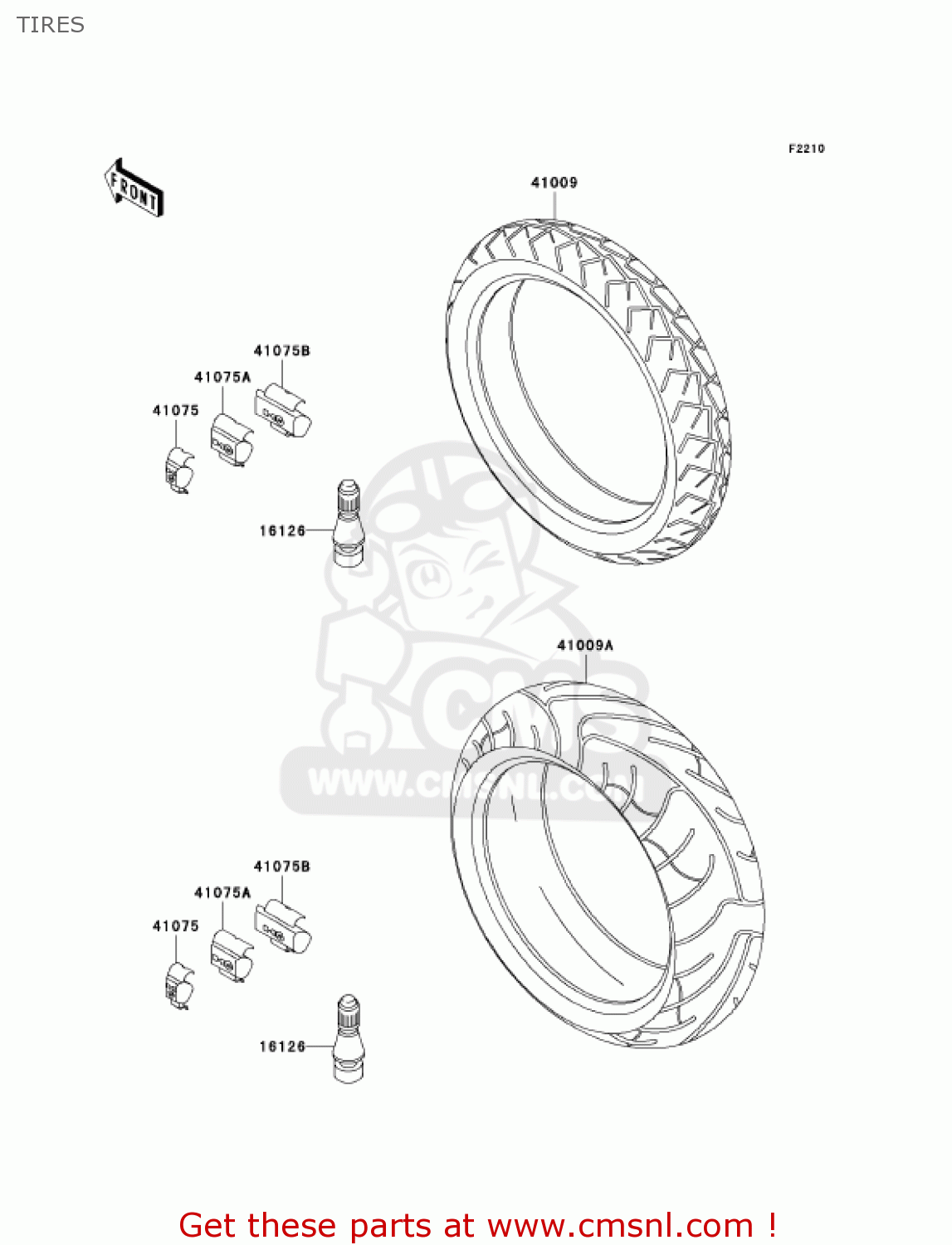 TIRES ZR1000A3 Z1000 2005 USA CALIFORNIA CANADA