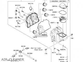 AIR CLEANER - ZR1000A3 Z1000 2005 USA CALIFORNIA CANADA