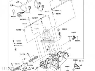 THROTTLE (A2/A3) - ZR1000A3 Z1000 2005 USA CALIFORNIA CANADA