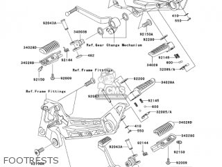 FOOTRESTS - ZR1000A3 Z1000 2005 USA CALIFORNIA CANADA