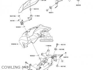 COWLING (A3) - ZR1000A3 Z1000 2005 USA CALIFORNIA CANADA