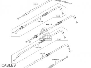 CABLES - ZR1000A3 Z1000 2005 USA CALIFORNIA CANADA