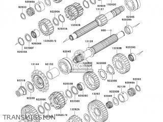 TRANSMISSION - ZR1000A3 Z1000 2005 USA CALIFORNIA CANADA