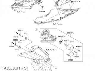 TAILLIGHT(S) - ZR1000A3 Z1000 2005 USA CALIFORNIA CANADA