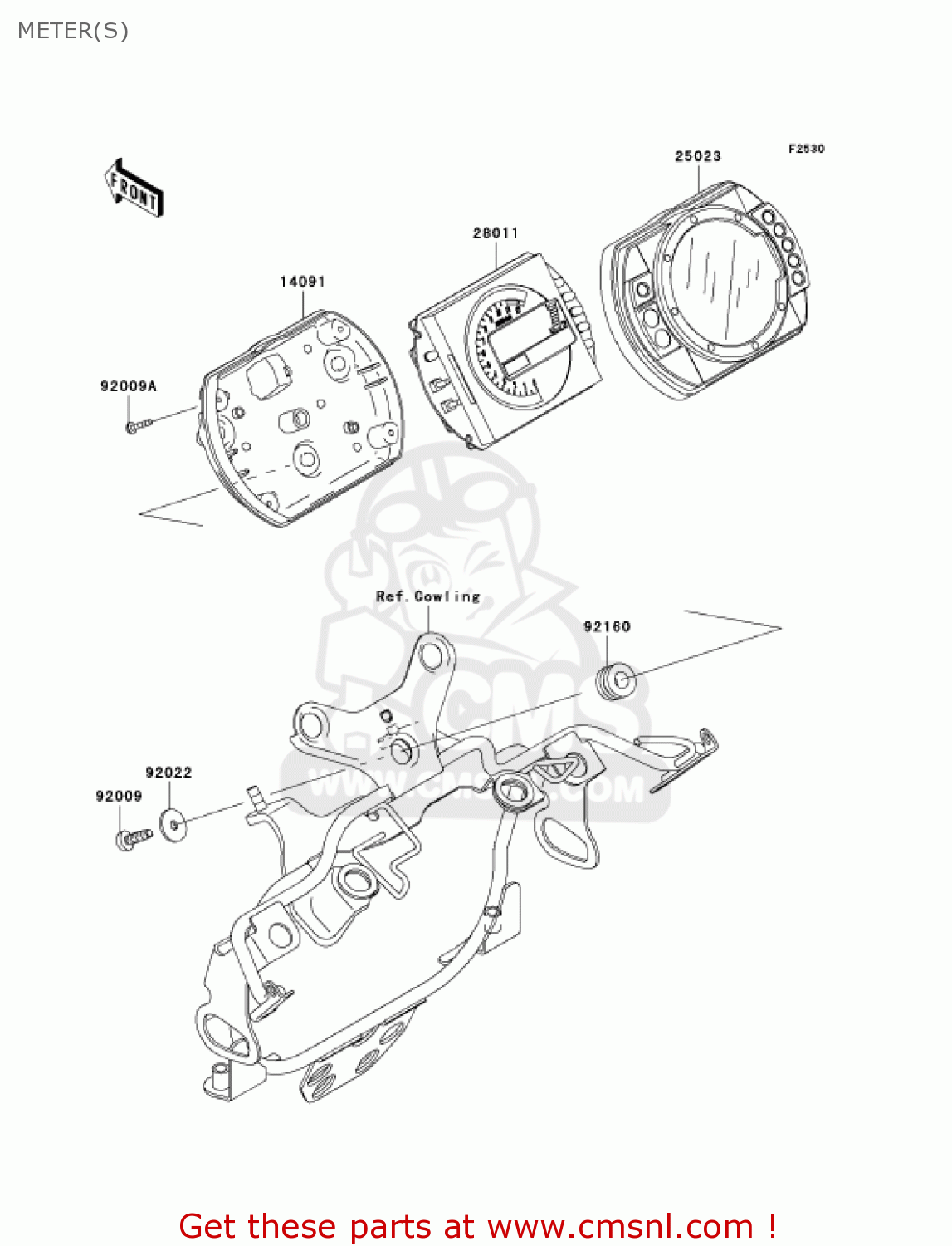 METER(S) ZR1000A6F Z1000 2006 USA CALIFORNIA CANADA