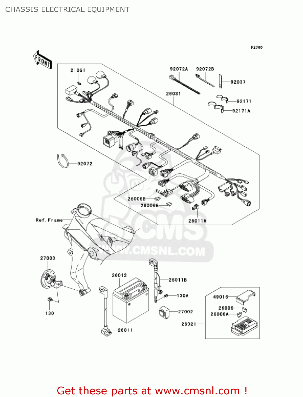 CHASSIS ELECTRICAL EQUIPMENT ZR1000A6F Z1000 2006 USA CALIFORNIA CANADA