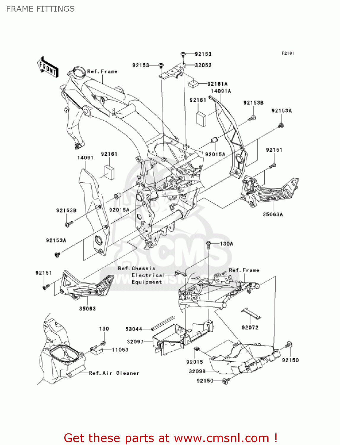 FRAME FITTINGS ZR1000A6F Z1000 2006 USA CALIFORNIA CANADA