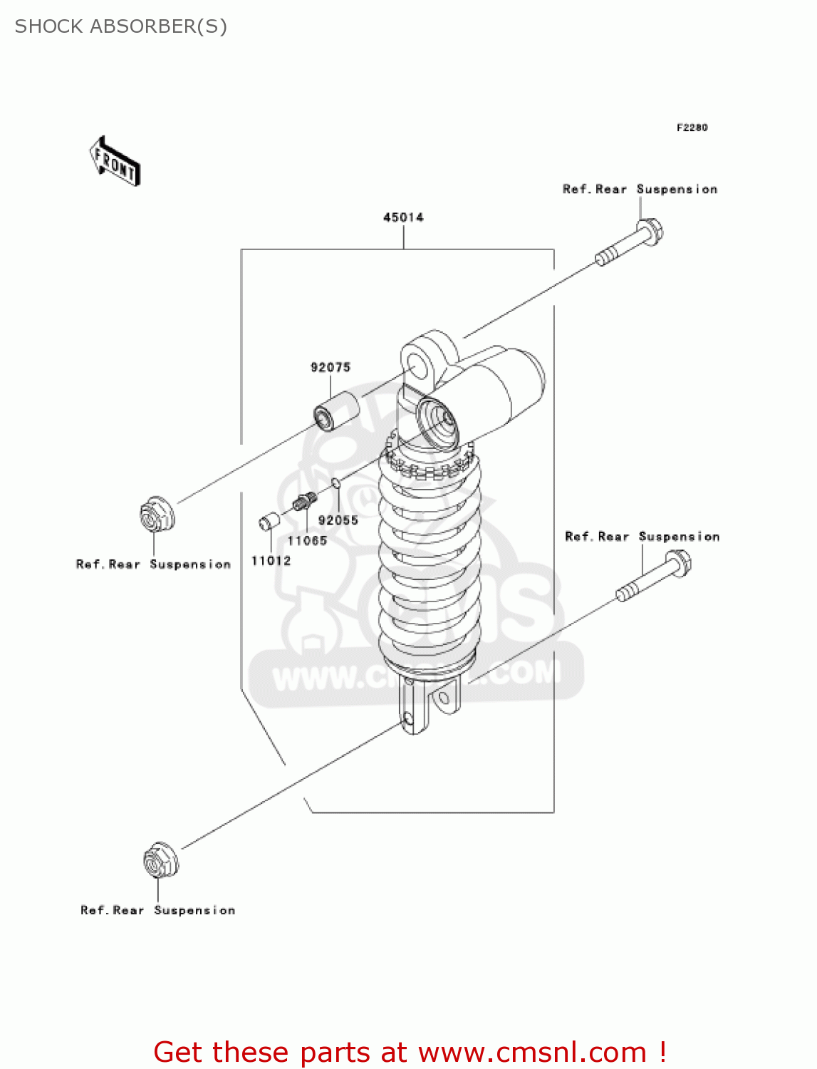 SHOCK ABSORBER(S) ZR1000A6F Z1000 2006 USA CALIFORNIA CANADA