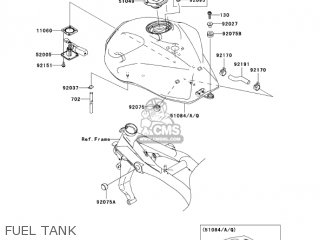 FUEL TANK - ZR1000A6F Z1000 2006 USA CALIFORNIA CANADA