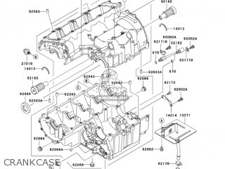 CRANKCASE - ZR1000A6F Z1000 2006 USA CALIFORNIA CANADA