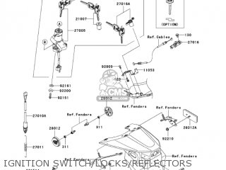 IGNITION SWITCH/LOCKS/REFLECTORS - ZR1000A6F Z1000 2006 USA CALIFORNIA CANADA
