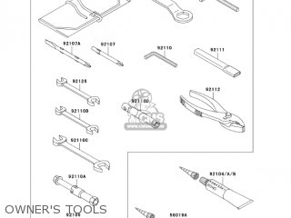 OWNER'S TOOLS - ZR1000A6F Z1000 2006 USA CALIFORNIA CANADA
