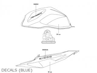 DECALS (BLUE) - ZR1000A6F Z1000 2006 USA CALIFORNIA CANADA