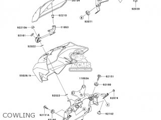 COWLING - ZR1000A6F Z1000 2006 USA CALIFORNIA CANADA