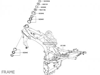 FRAME - ZR1000A6F Z1000 2006 USA CALIFORNIA CANADA