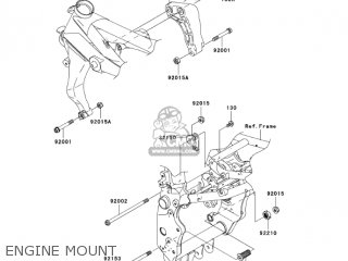 ENGINE MOUNT - ZR1000A6F Z1000 2006 USA CALIFORNIA CANADA