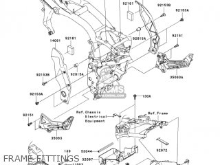 FRAME FITTINGS - ZR1000A6F Z1000 2006 USA CALIFORNIA CANADA