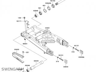 SWINGARM - ZR1000A6F Z1000 2006 USA CALIFORNIA CANADA