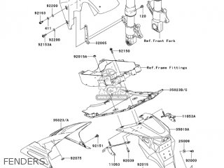 FENDERS - ZR1000A6F Z1000 2006 USA CALIFORNIA CANADA